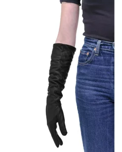 HiSO Elbow Length Leather Slouchy Gloves
