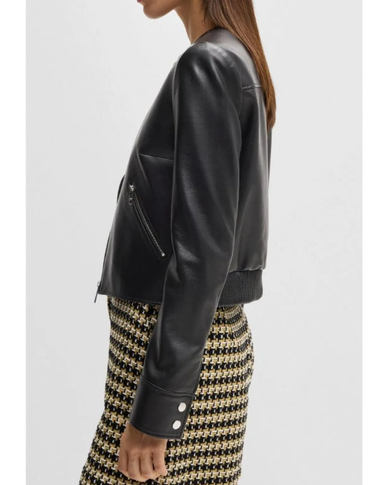 Hugo Boss Sadenita Leather Jacket