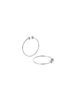 Icon Hoops Small Rhodium