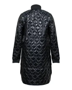 Ilse Jacobsen Glossy Long Quilted Jacket