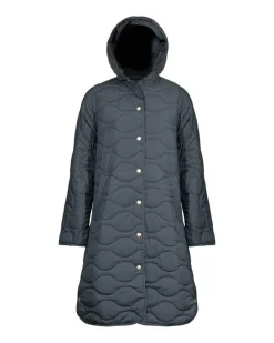 Ilse Jacobsen Long Quilted Hooded Coat