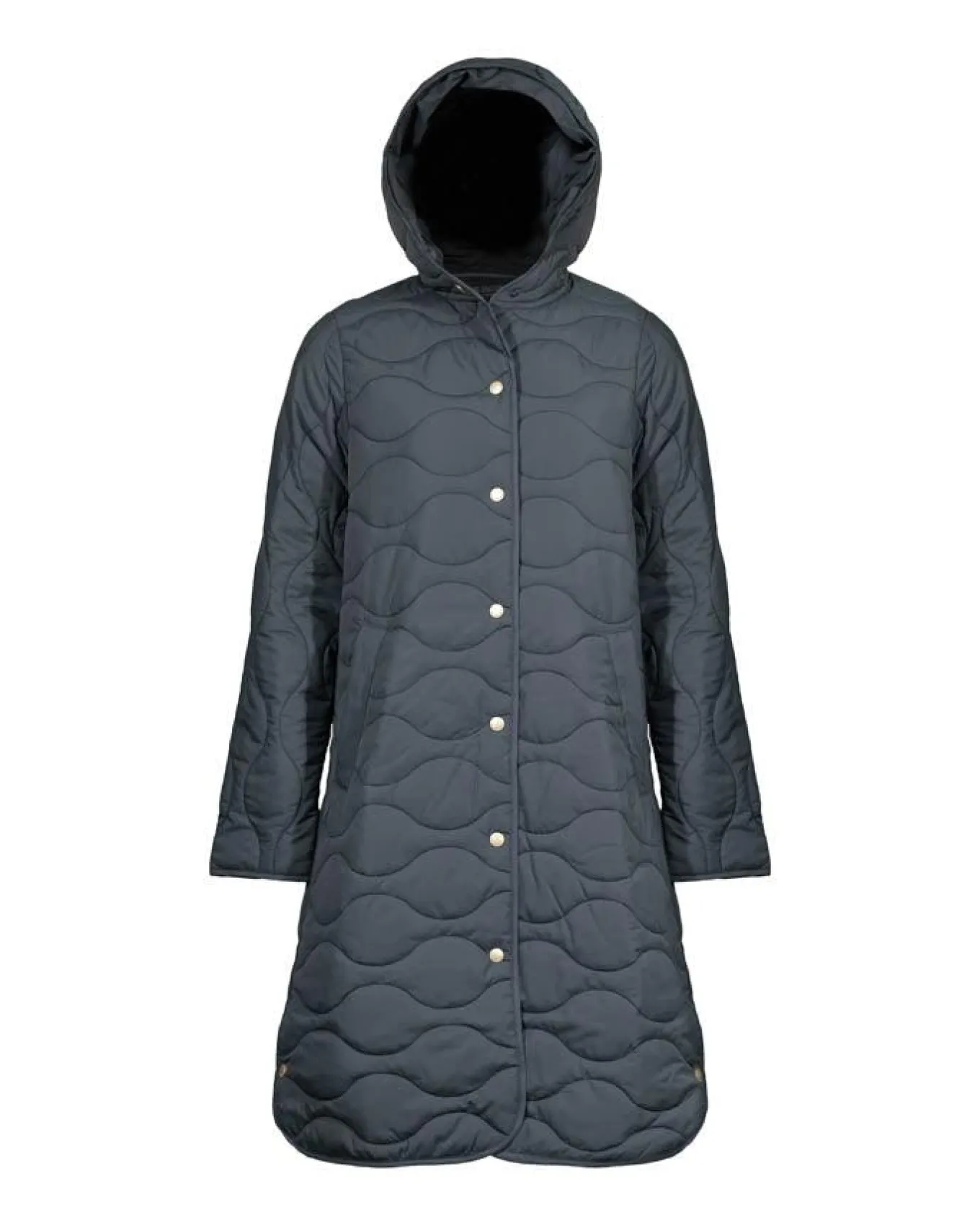 Ilse Jacobsen Long Quilted Hooded Coat