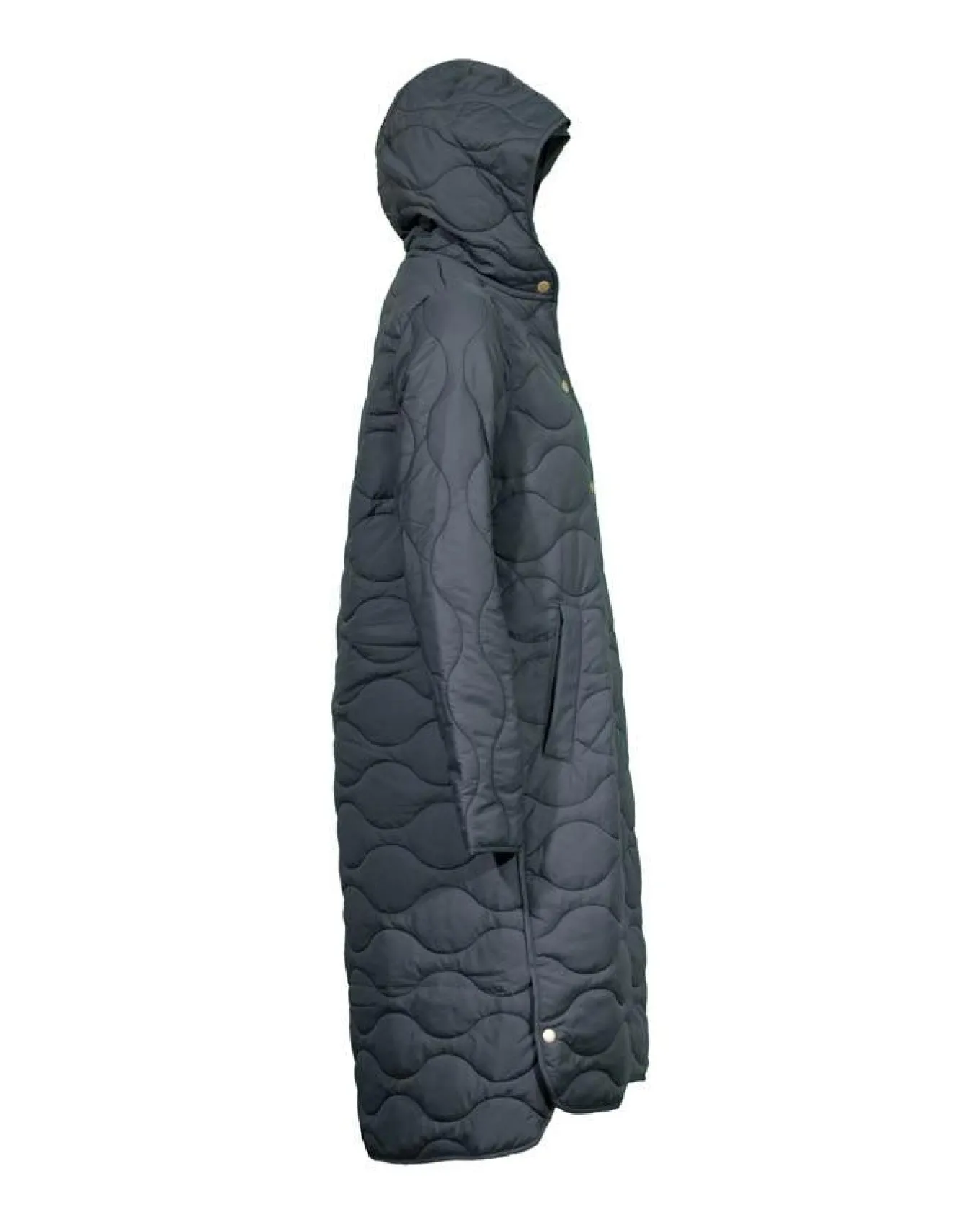 Ilse Jacobsen Long Quilted Hooded Coat