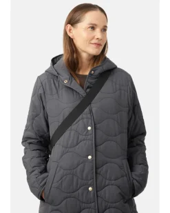 Ilse Jacobsen Long Quilted Hooded Coat