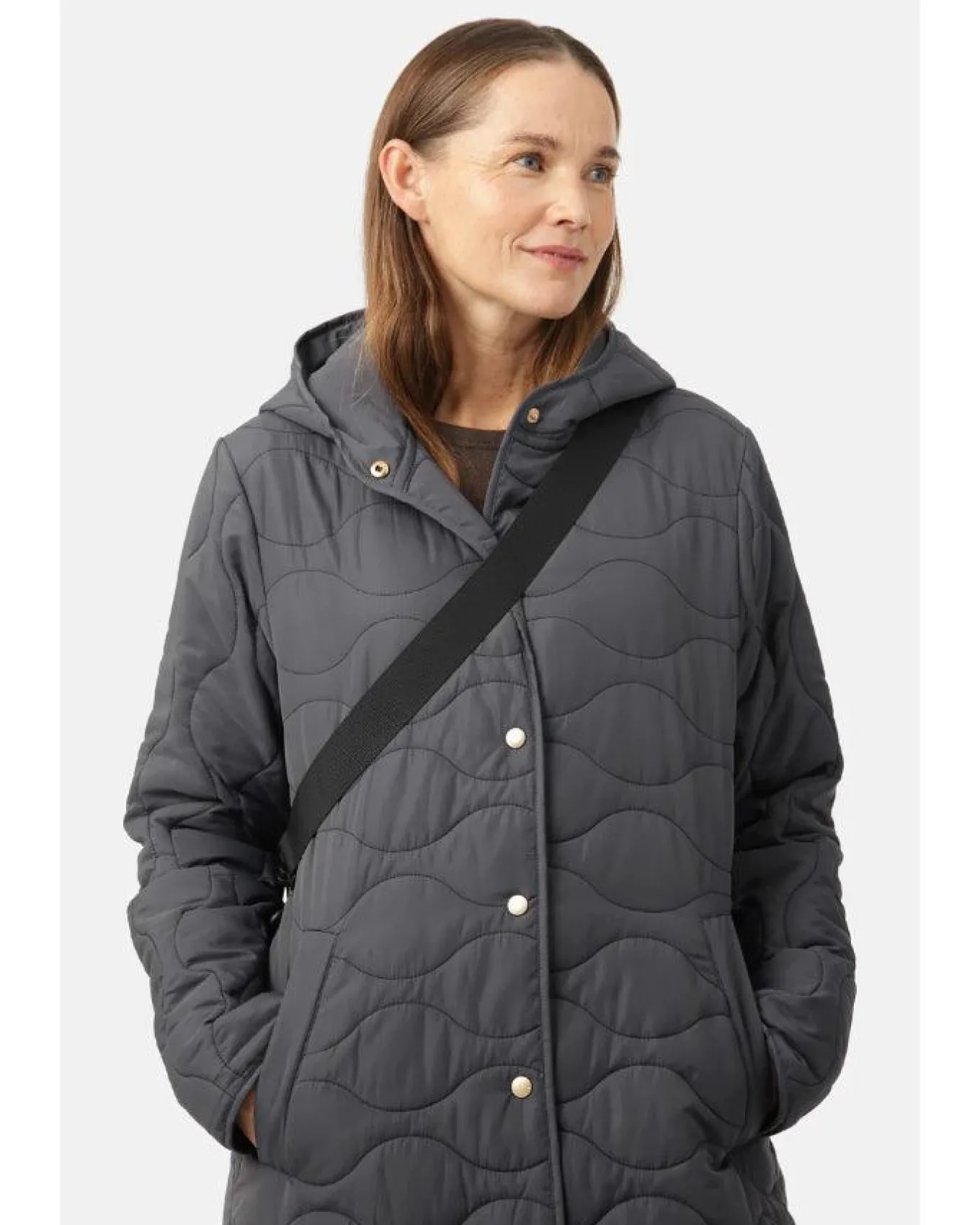 Ilse Jacobsen Long Quilted Hooded Coat
