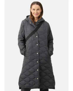 Ilse Jacobsen Long Quilted Hooded Coat