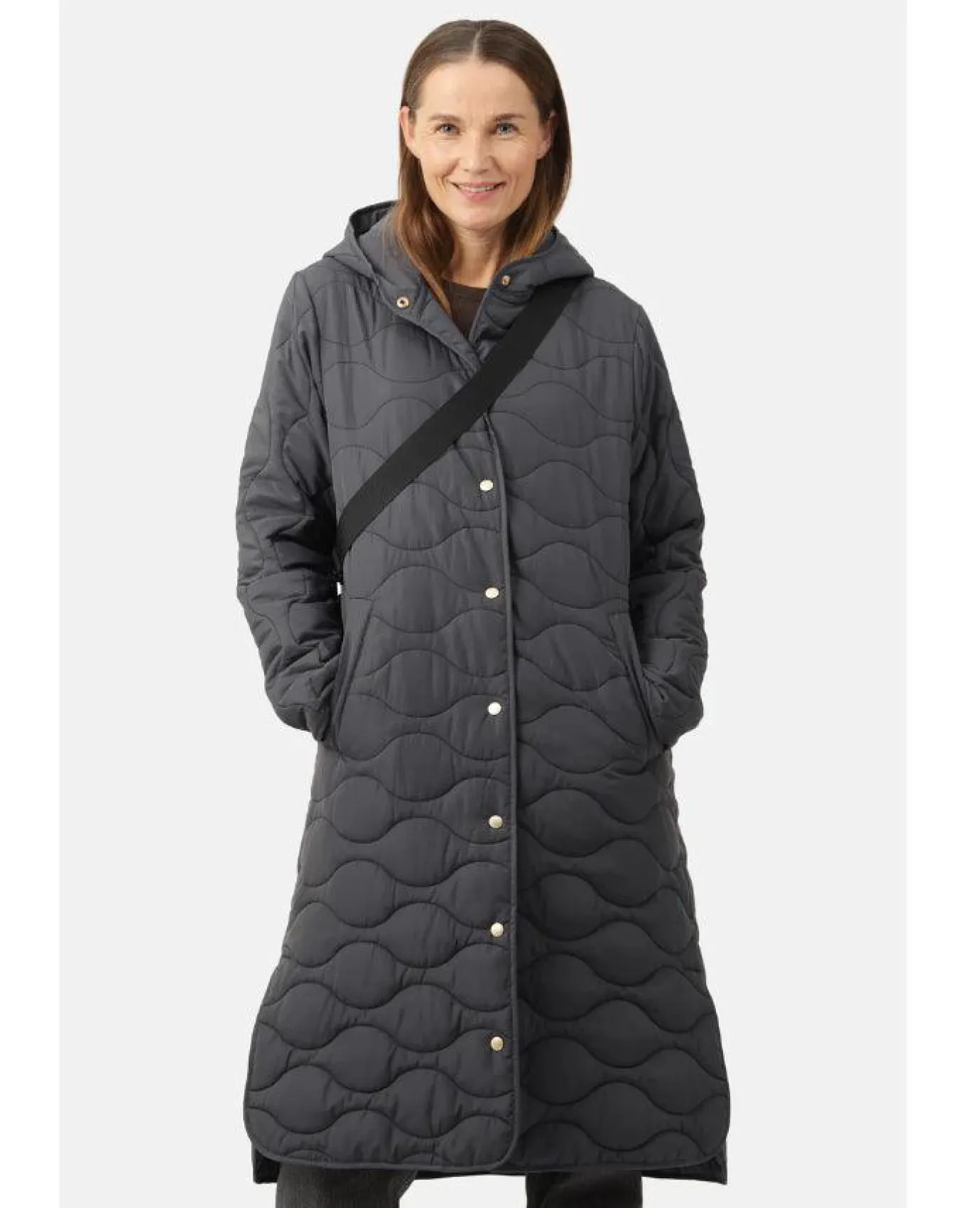 Ilse Jacobsen Long Quilted Hooded Coat