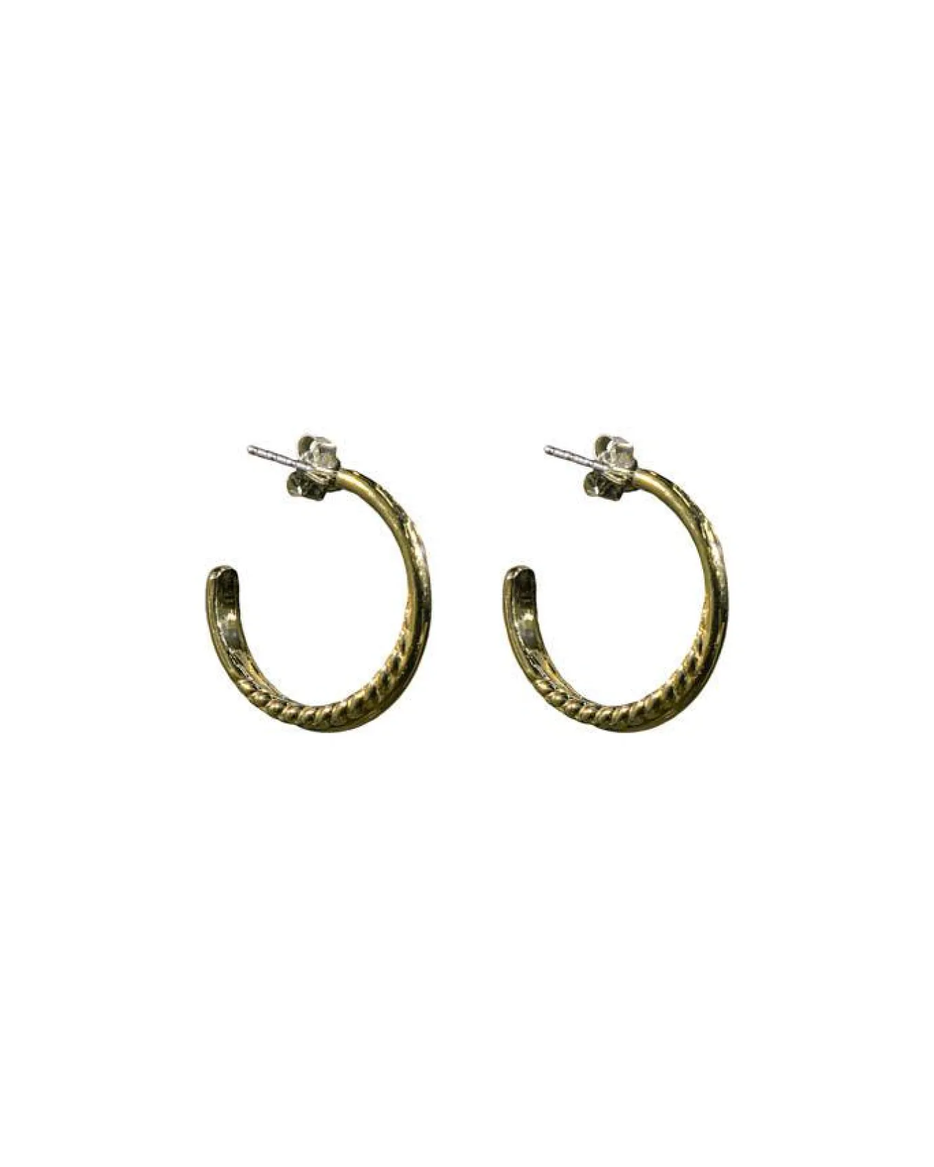 Karyn Chopik Bronze Grecian Twist Hoop Earrings