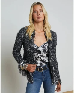 L'Agence Azure Knit Cardigan Blazer