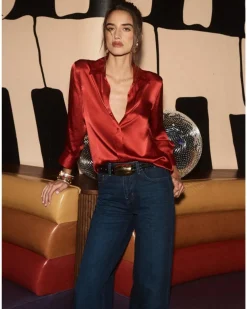 L'Agence Dani 3/4 Sleeve Blouse