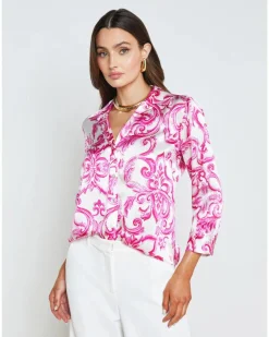L'Agence Dani 3/4 Sleeve Mediterranean Blouse