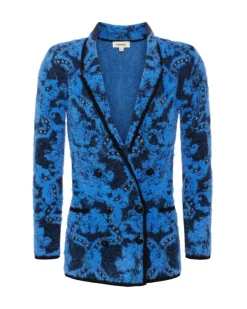 L'Agence Eileen Jacquard Knit Blazer