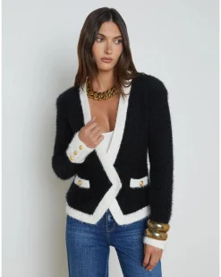 L'Agence Georgia Contrast Cardigan Blazer