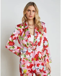 L'Agence Gwyneth Floral Boyfriend Blazer