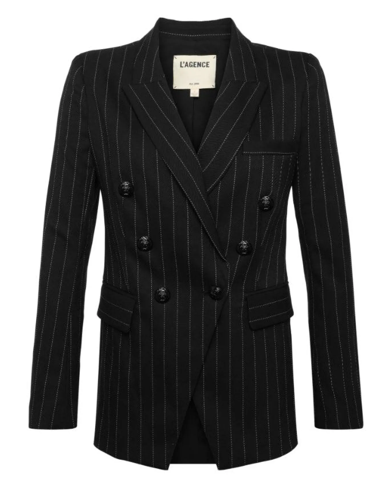 L'Agence Kendi Pinstriped Long Blazer