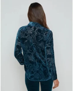 L'Agence Laurent Velvet Blouse