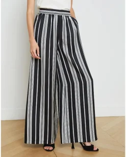 L'Agence Lillian Wide Leg Stripe Pant
