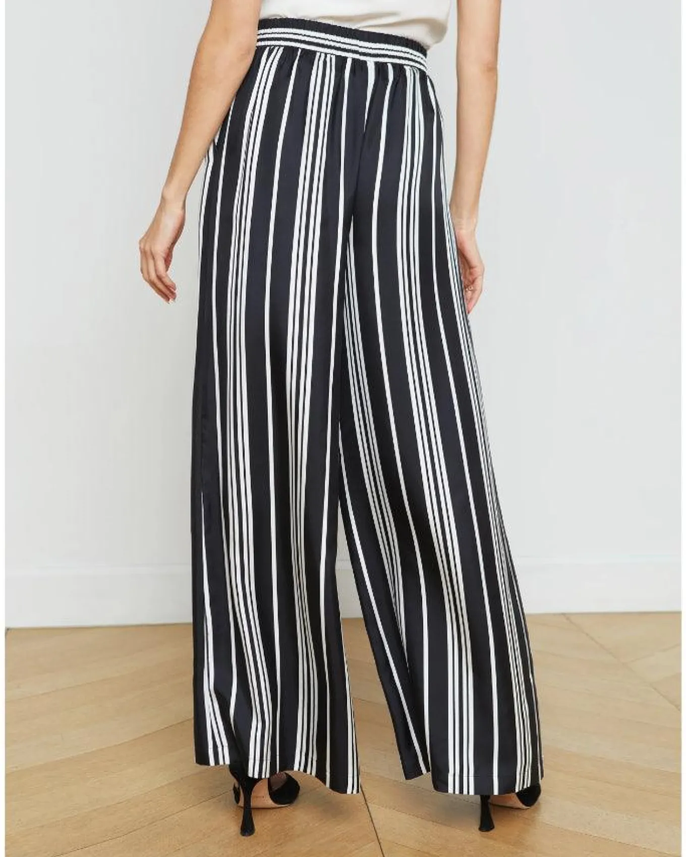 L'Agence Lillian Wide Leg Stripe Pant