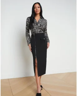 L’Agence Maverick Cargo Pencil Skirt