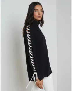 L'Agence Nola Lace Up Turtleneck