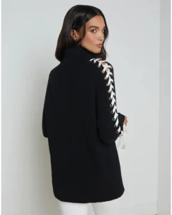 L'Agence Nola Lace Up Turtleneck