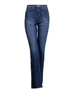 L'Agence Ruth Straight Leg Raw Hem Jeans