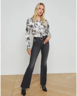 L'Agence Tyler Baroque Floral Blouse