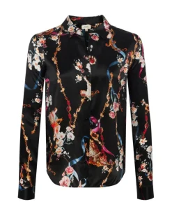 L'Agence Tyler Rococo Angel Print Blouse
