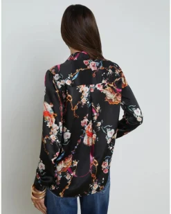 L'Agence Tyler Rococo Angel Print Blouse