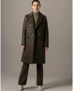 Leja Camo Leopard Wool Coat