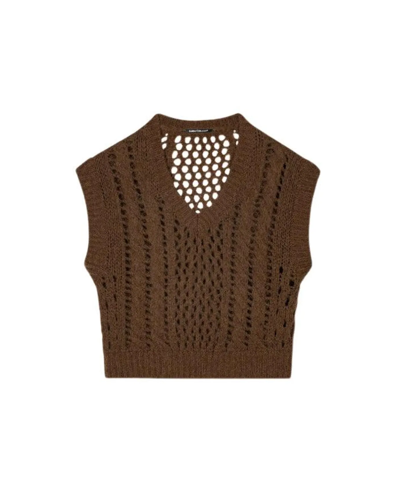 Luisa Cerano Alpaca Chunky Perforated Vest