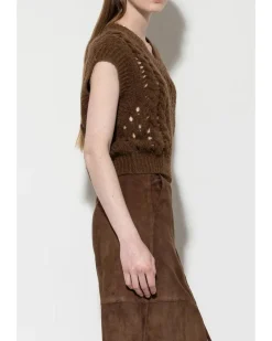 Luisa Cerano Alpaca Chunky Perforated Vest