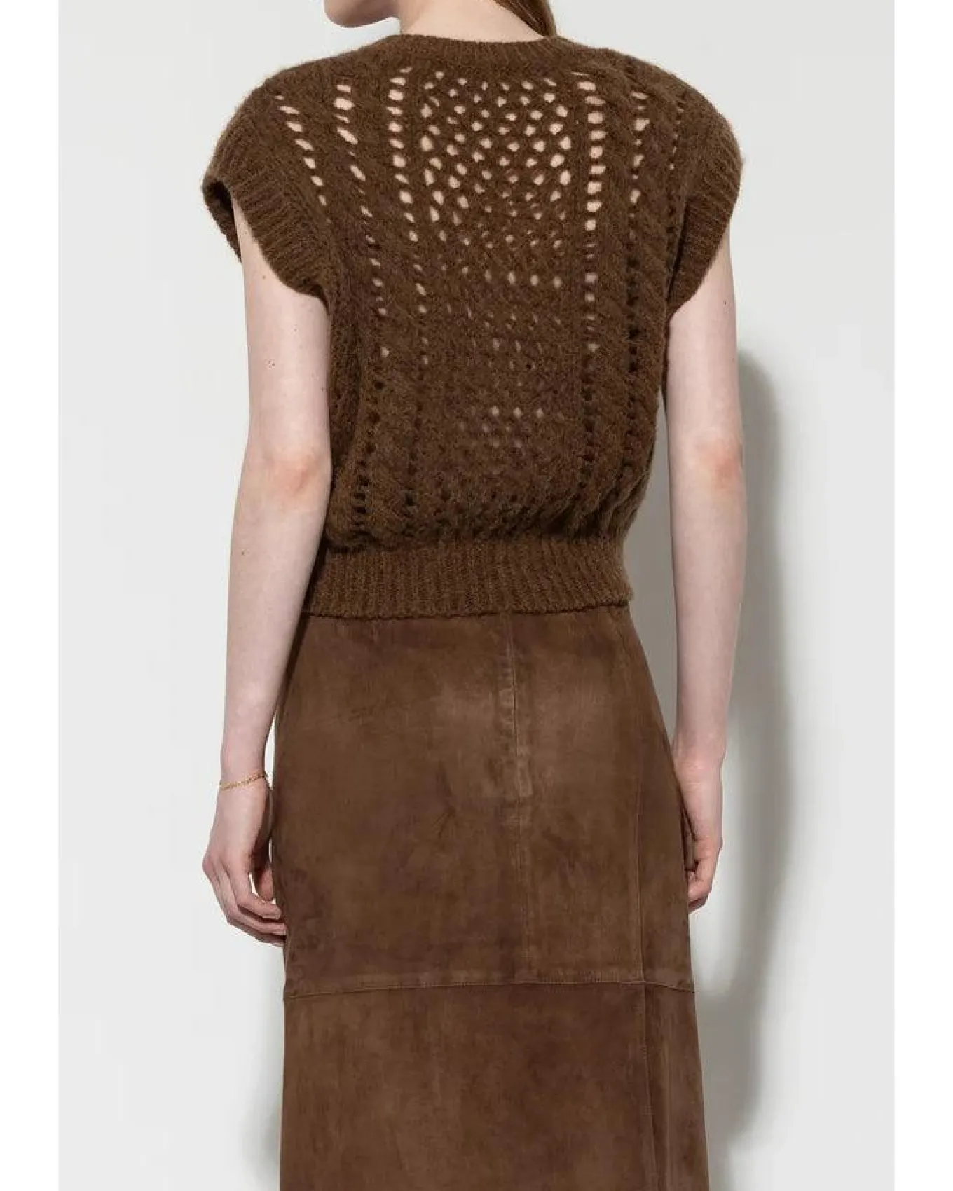 Luisa Cerano Alpaca Chunky Perforated Vest