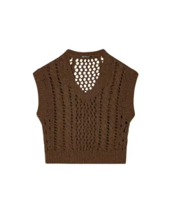 Luisa Cerano Alpaca Chunky Perforated Vest