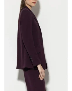 Luisa Cerano Burgundy One Button Blazer