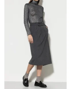 Luisa Cerano Cashmere Blend Belted Skirt