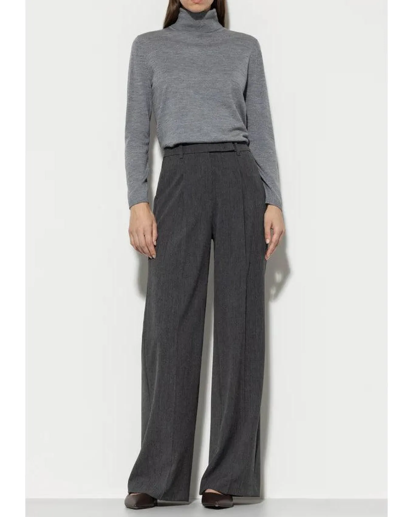 Luisa Cerano Cashmere Blend Wide Leg Pant