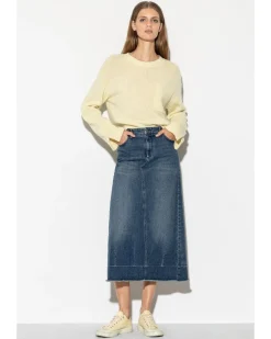 Luisa Cerano Denim Midi Skirt