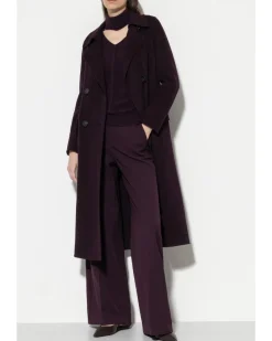 Luisa Cerano Double Face Wool Trench Coat