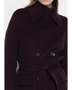 Luisa Cerano Double Face Wool Trench Coat