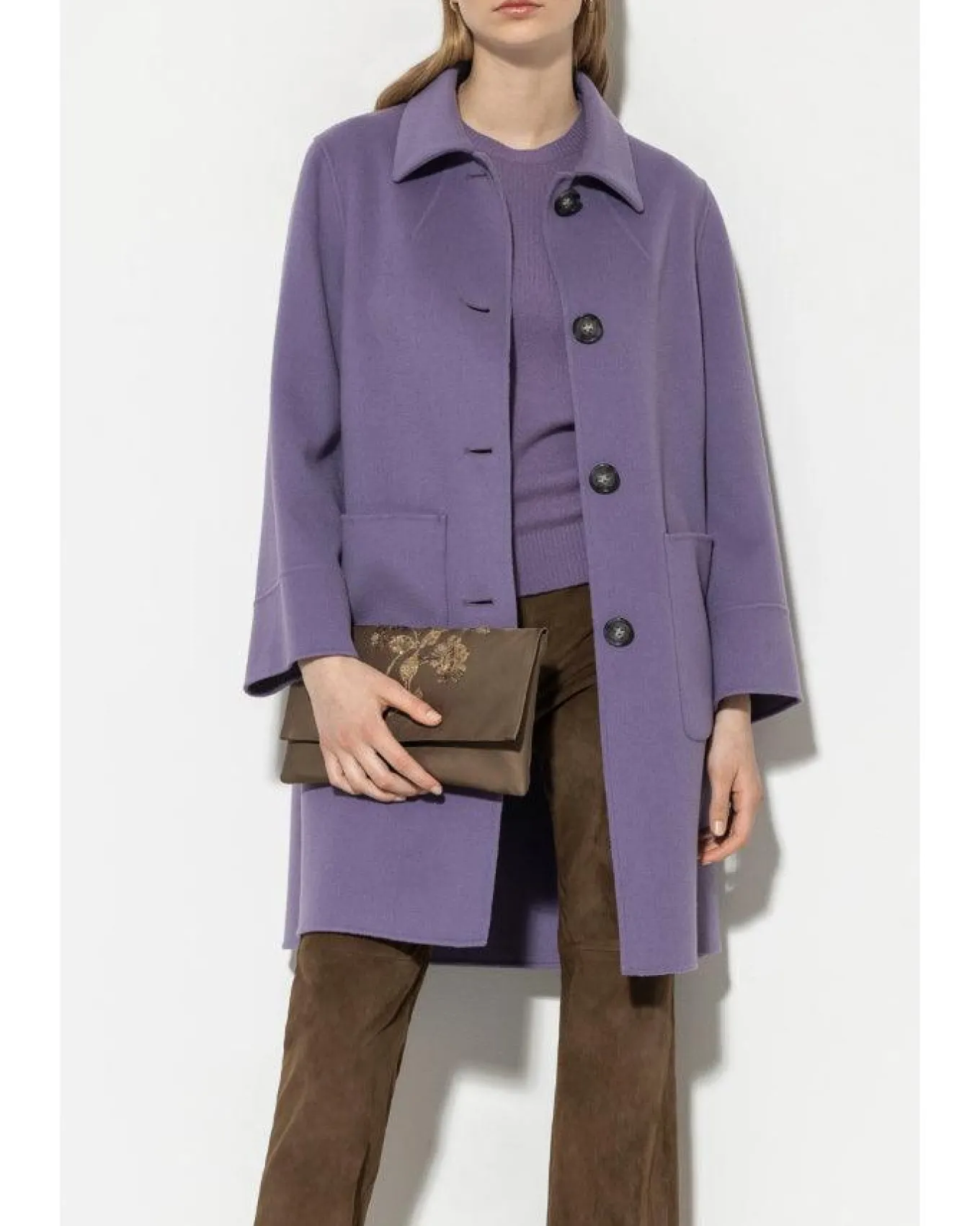 Luisa Cerano Double Face Wool Cashmere Coat