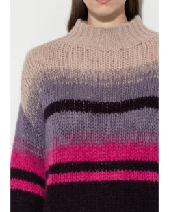 Luisa Cerano Fancy Stripe Alpaca Sweater