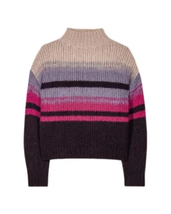 Luisa Cerano Fancy Stripe Alpaca Sweater