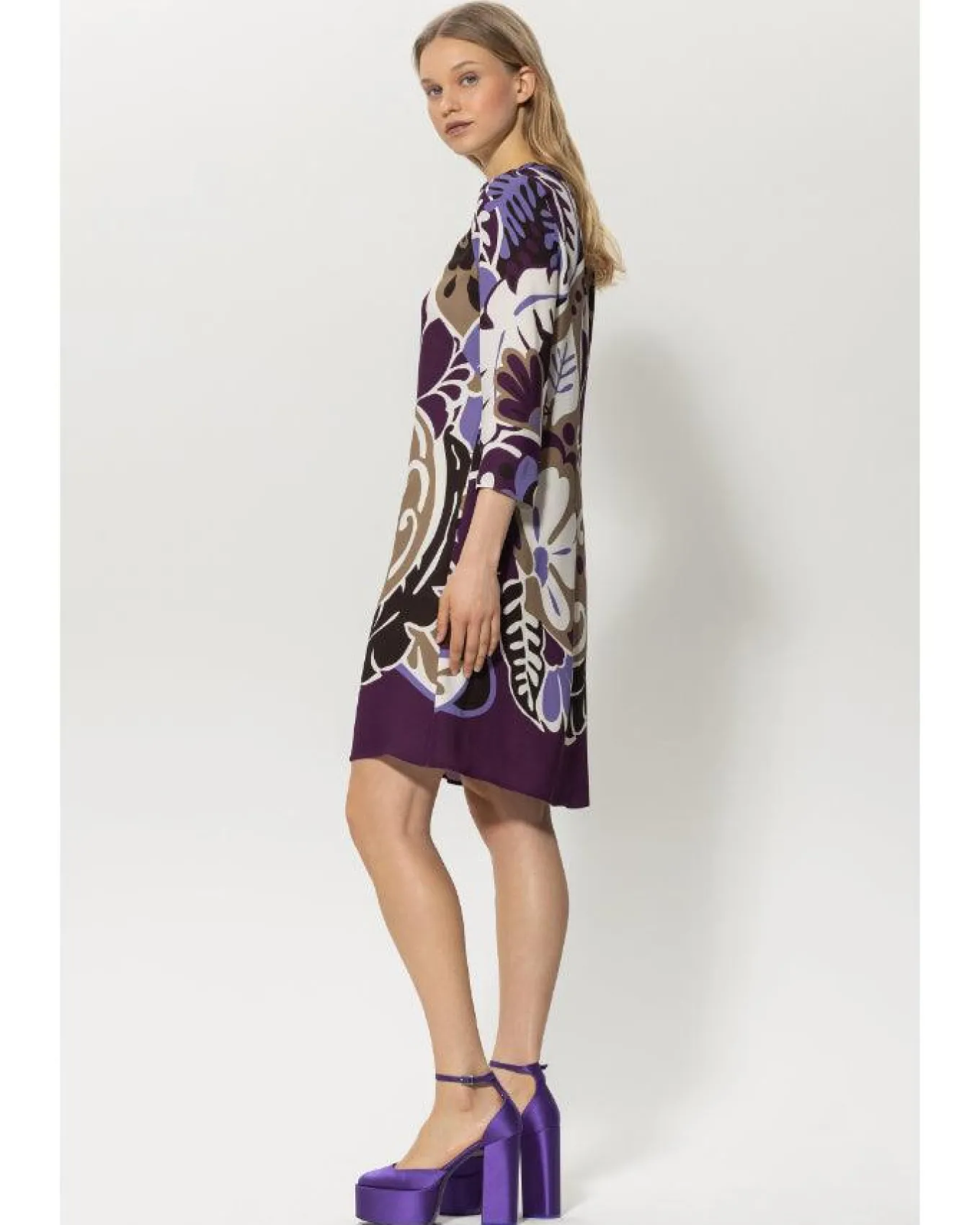 Luisa Cerano Flower Print Dress
