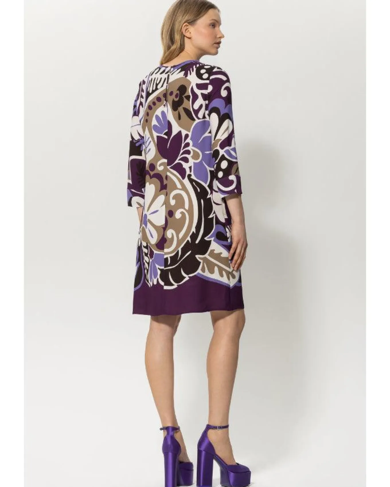 Luisa Cerano Flower Print Dress