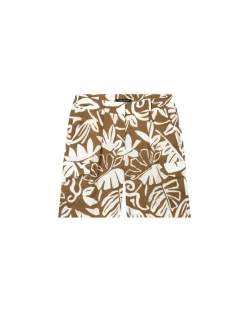 Luisa Cerano Leaf Print Cargo Shorts