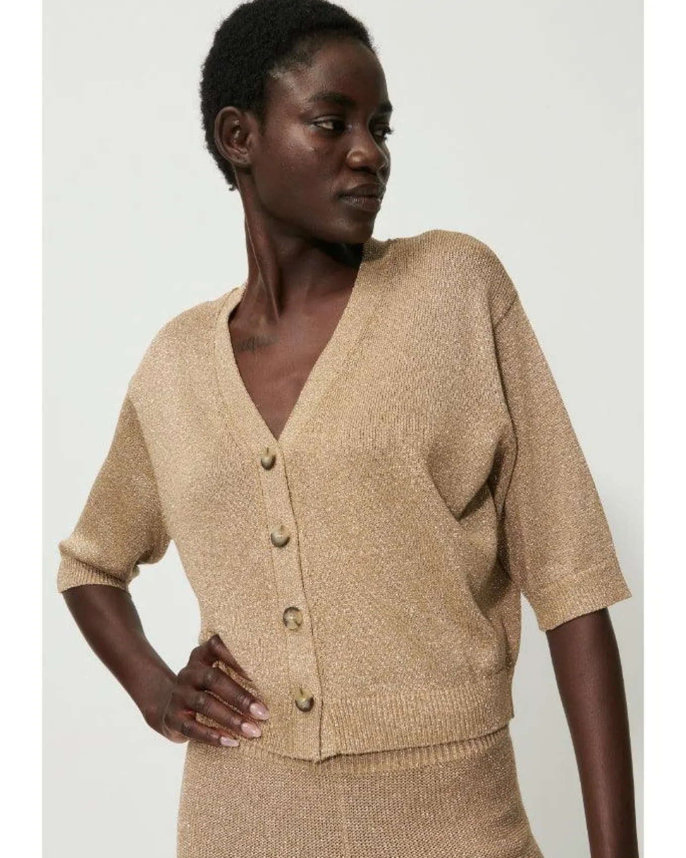 Luisa Cerano Lurex Cardigan