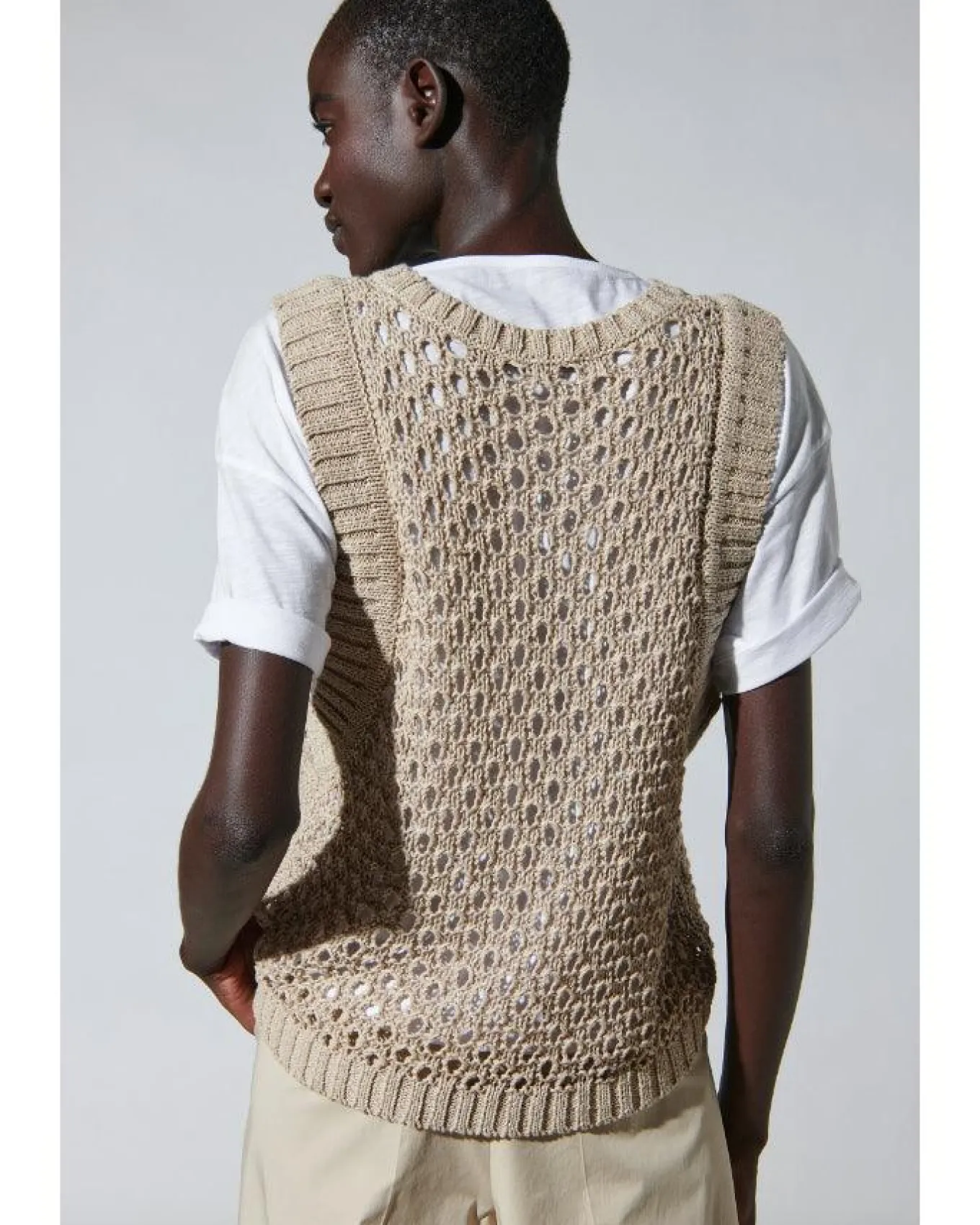 Luisa Cerano Mesh Look Tank Top