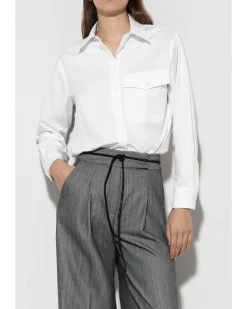 Luisa Cerano Removable Tie Cotton Shirt