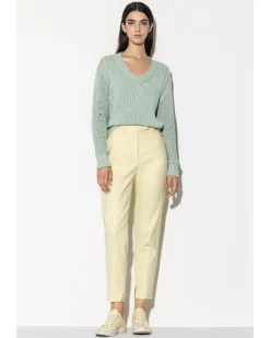 Luisa Cerano Ribbed Lace Detail Pullover